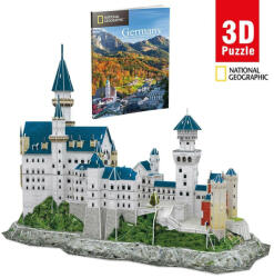  3D puzzle City Traveller- Neuschwanstein kastély 121 db-os -National Geographic CubicFun (3D-DS0990)