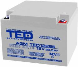 TED Electric Acumulator (Baterie) TED Electric AGM VRLA, 12V 28.5 Ah, TED12285, PL 28, 5 AH (PL 28,5 AH)