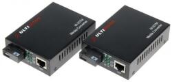 Safer Set mediaconvertoare Single Mode RX TX conector SC max 20KM, M-207M (M-207M)