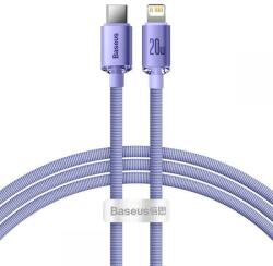 Baseus Cablu pentru incarcare si transfer de date Baseus Crystal Shine, USB Type-C/Lightning, 20W, 1.2m, Mov
