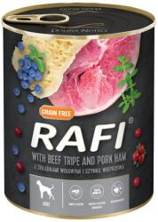 RAFI nedves kutyaeledel, Felnőtt, marhahús, sertéssonka, áfonya és tőzegáfonya, 6 x 800 g