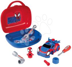 Smoby Valiză cu mașină de jucărie demotabilă Spidey Box Spidey Marvel Smoby cu figurină și accesorii de lucru 13 piese (SM360905)