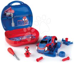 Smoby Valiză cu unelte și mașină de jucărie Spidey Box Spidey Marvel Smoby cu figurină și accesorii (SM360910) Set bricolaj copii