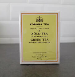 Mecsek Tea Korona Zöld tea bodzavirággal 15x2g teafilter