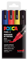 uni Posca PC-5M dekormarker készlet, 4 alap szín (TUPC5M4AL) - iroda24
