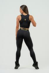 NEBBIA Női leggings magas derékkal INTENSE Perform 840 - FEKETE/ARANY (M) - NEBBIA