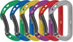 Petzl Spirit 6-Pack D Carabiner Blue/Gray/Violet/Green/Red/Yellow Solid Bent Gate