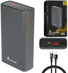 Extralink Baterie externa EPB-126, 20000 mAh, 45 W, Power Delivery, USB Type-C, 1 x USB, Universal, Portabil, Indicator LED, Gri (EX.19539) - pcone
