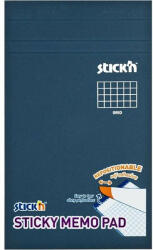 STICK N Stick' N 190, 5x114mm 50 lap/tömb négyzetrácsos fehér öntapadó jegyzetfüzet (21852)