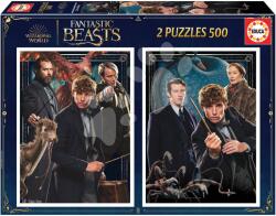 Educa Puzzle Fantastic Beasts Educa 2x500 darabos és Fix ragasztó (19492)