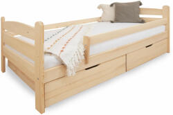  MAURITIUS tömör fa gyerekágy leesésgátlóval 90x200 - natúr borovi (DL77416)