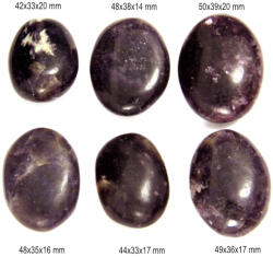 Palm Stone Lepidolit Mineral Natural 42-50 x 33-38 x 14-20 mm - ( XXL ) - 1 Buc
