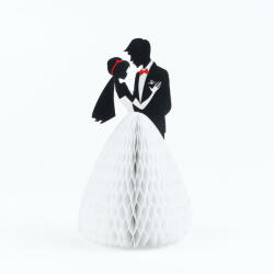 A. B. C Vidám Fal 3D üdvözlőlap Menyasszony és vőlegény