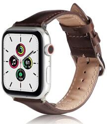 gigapack Pótszíj (egyedi méret, szilikon, bőr hatású, állítható) SÖTÉTBARNA Apple Watch Series 2 38mm, Apple Watch Series 3 38mm, Apple Watch Series SE 2 40mm, Apple Watch Series 7 41mm, Apple Watch (GP-142791