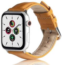gigapack Pótszíj (egyedi méret, szilikon, bőr hatású, állítható) VILÁGOSBARNA Apple Watch Series 1 42mm, Apple Watch Series 2 42mm, Apple Watch Series SE 2 44mm, Apple Watch Series 7 45mm, Apple Watc (GP-14279