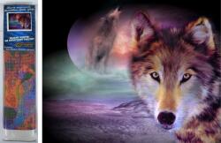 NORIMPEX - Puzzle Pictura cu diamant: Aspect de lup 30x40cm - 1 - 39 piese