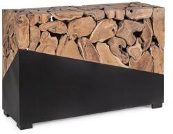 Bizzotto Consola din lemn natur si otel negru Grenada 120 cm x 40 cm x 80 h (0680574deco)