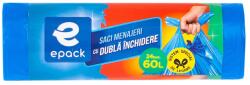 Epack Saci Menajeri HDPE Cu Dubla Inchidere Albastru Epack, 60L, 18 Buc set (D12 014388)