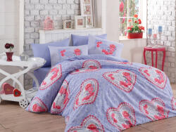 Hobby Home Collection Lenjerie de pat bumbac 100% poplin, Hobby Home, Lovely - Lilac, dimensiuni cearsaf pat 240x260 , dimensiuni husa pilota 200x220 (113HBY2657) Lenjerie de pat