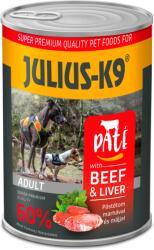 Julius-K9 teljesértékű eledel felnőtt kutyák számára pástétom marhával és májjal 400 g