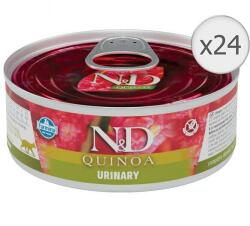 N&D Quinoa Urinary Adult Nedves macskaeledel, 24 x 80 g