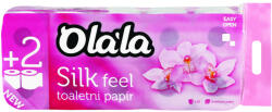  Olala Silk Feel toalettpapír 3 rétegű fehér 155 lap 10 tekercses, 6csg/zsák (OLALAPSFTP3)