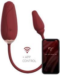 Viotec Flora Wearable Vibrator with App Control Gold & Wine Red Vibrator