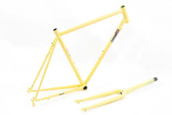 Csepel Torpedo 3* 2022 28-as (622-es) országúti kerékpár váz és villa szett, acél, sárga, 590-es vázméret