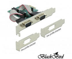 BLACKBIRD feketeBIRD PCI-E Bővítőkártya 2x Soros RS-232 port (BH1261)