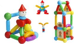 Magplayer Set de constructie magnetic - STICK (78 piese) PlayLearn Toys