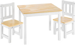tectake 402376 alice garnitúra két székkel és asztallal - fehér