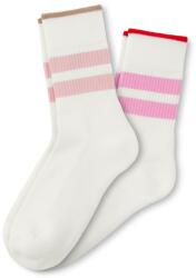 Tchibo 2 pár női tenisz zokni, krém/rózsaszín 1 x krémszínű-pink, 1 x krémszínű-rózsaszín 35-38