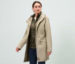 Tchibo Női 3 az 1-ben funkcionális kabát, bézs Kabát: szürke Mellény: kekizöld 44