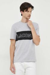 Lacoste pamut póló szürke, nyomott mintás - szürke S - answear - 16 990 Ft