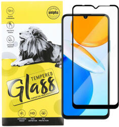 Honor X6 / X8 5G / Honor 70 Lite 5G üvegfólia, tempered glass, előlapi, 9D, edzett, hajlított, fekete kerettel