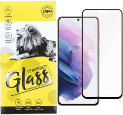 Samsung Galaxy S21 FE 5G üvegfólia, tempered glass, előlapi, edzett, hajlított, 9D, fekete kerettel