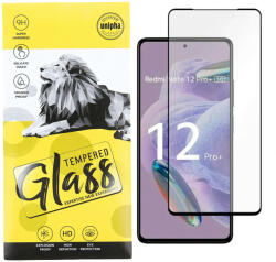 Xiaomi Redmi Note 12 Pro 5G / Note 12 Pro Plus 5G (Pro+ 5G) üvegfólia, tempered glass, előlapi, 9D, edzett, hajlított, fekete kerettel