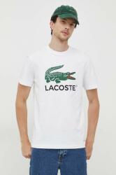Lacoste pamut póló fehér, nyomott mintás - fehér L - answear - 25 990 Ft