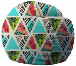 Pufrelax Барбарон 600л. King Size, Watermelon Sugar, Перящ се калъф, Пълнеж с микс от мемори пяна и дунапрен, Принт