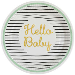 Hello Baby papírtányér 8 db-os 23 cm (DPA9913150)