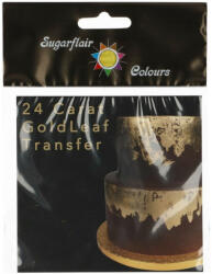 Sugarflair ehető transzferfólia, arany, 8×8 cm