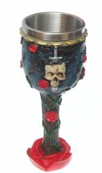 Tole 10 Imperial Pocal Medieval Rose & Skull 19cm 200ml decorat 360grade Tole 10 Imperial 39404