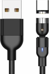 Maclean MCE475 USB-A apa - USB-C apa 3.0 Mágneses adat és töltő kábel - Fekete (2m) (MCE475)