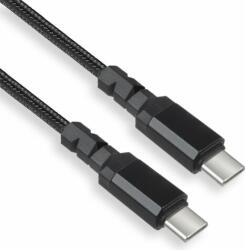 Maclean MCE491 USB-C apa - USB-C apa 3.2 Adat és töltő kábel - Fekete (1m) (MCE491)