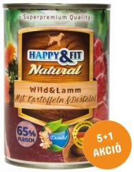 Happy&Fit Natural Venison & Lamb with Potatoes & Saffron Oil 6x400 g