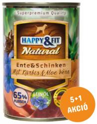 Happy&Fit Natural Duck & Ham with Pumpkin & Aloe Vera 6x400 g
