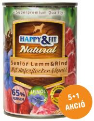 Happy&Fit Natural Senior Lamb & Beef with Oatmeal & Flaxseed oil 6x400 g