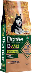 Monge Grain Free Dog 12kg Monge Bwild Grain Free All Breeds lazac & borsó száraz kutyatáp