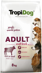 TropiDog 8kg Tropidog Premium Adult Small marha & rizs száraz kutyatáp