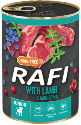 RAFI 24x400g Rafi Junior Bárány, fekete- & vörös áfonya pástétom nedves kutyatáp